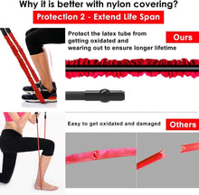 Load image into Gallery viewer, Durable Resistance Bands with Heavy-Duty Nylon Sleeves and Easy Grip Handles