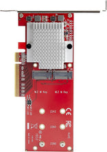 Load image into Gallery viewer, Dual M.2 PCIe SSD Adapter Card - Boost Storage with RAID Support &amp; 3GB/s Speeds
