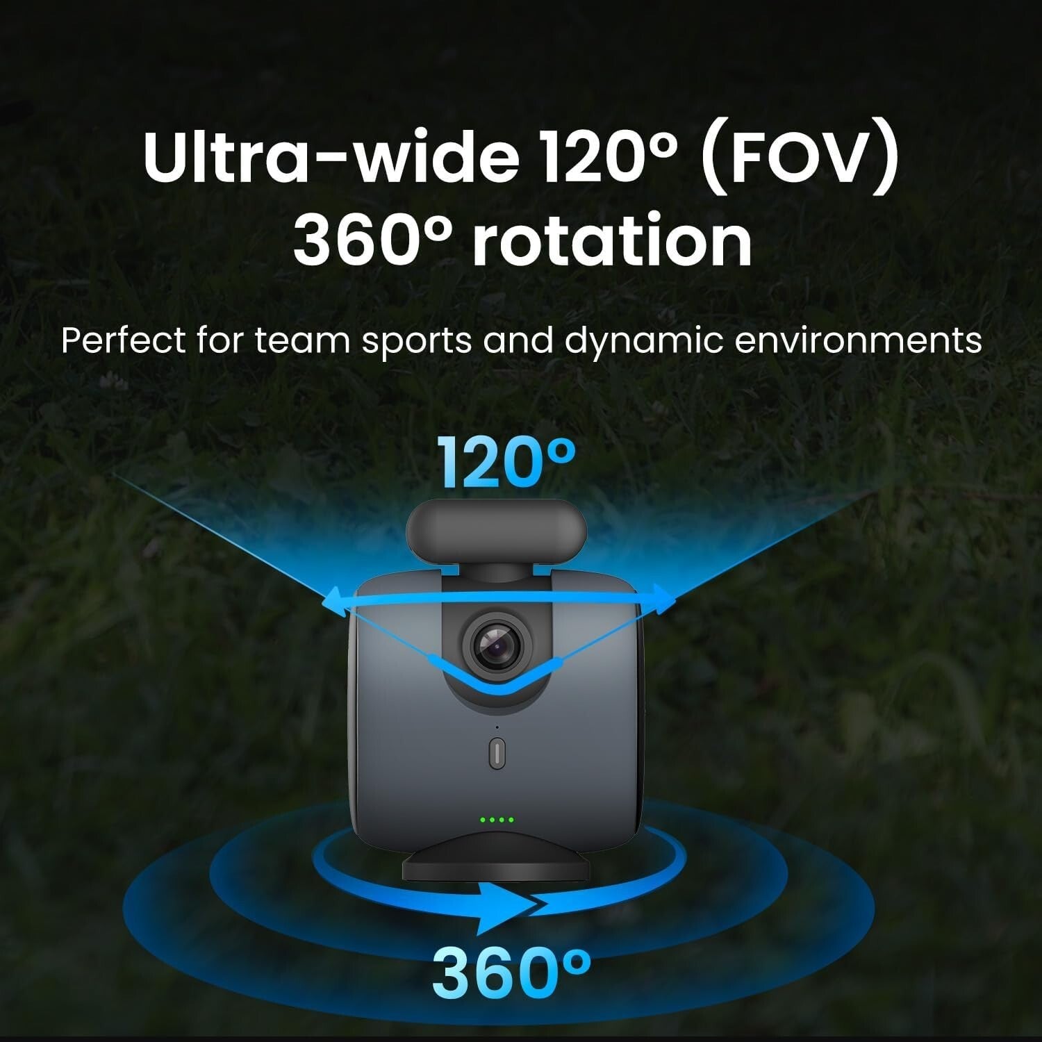 Chameleon Sports Tracking Camera - 360° Rotation & 120° FOV for Athletes