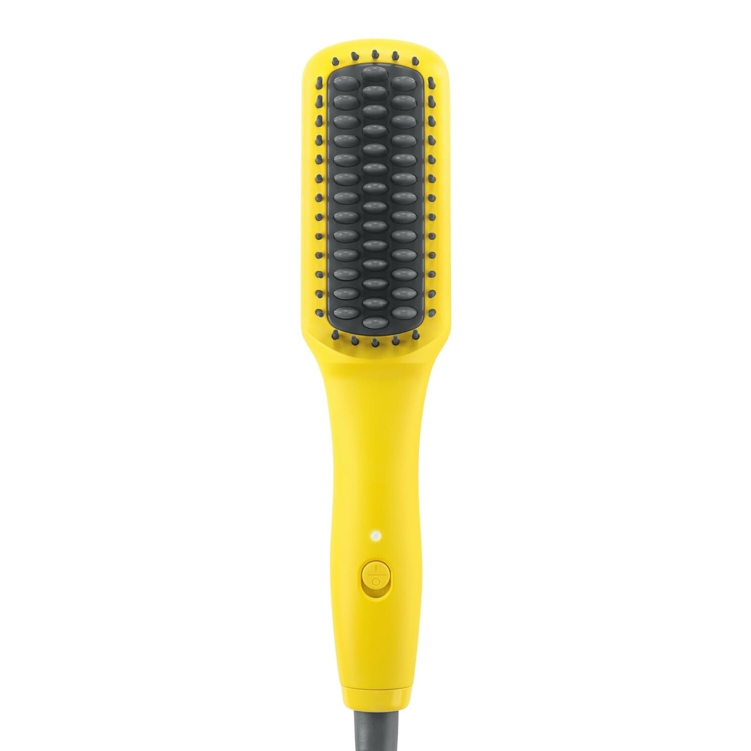 Versatile Mini Straightening Paddle Brush - Yellow Corded Electric Hair Tool
