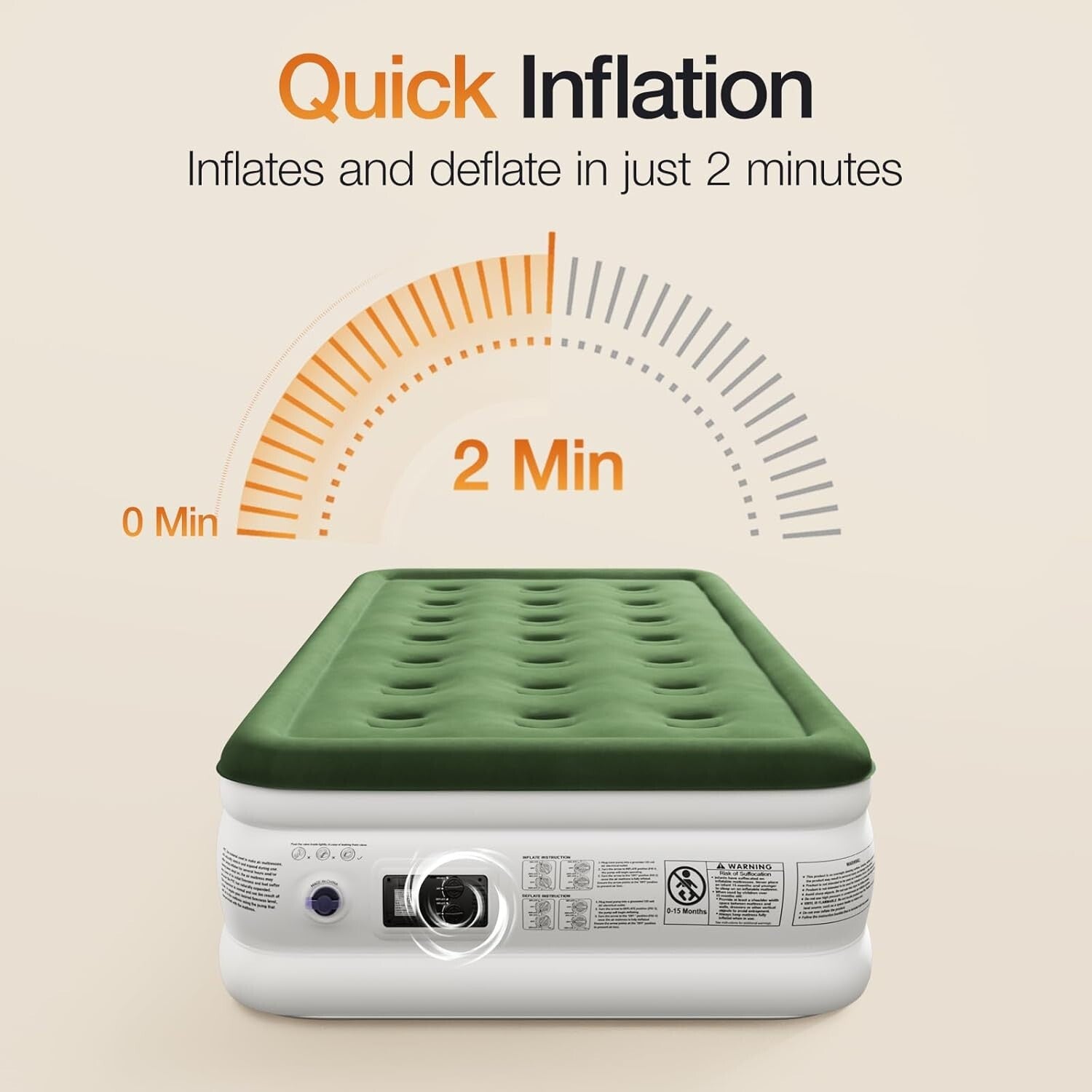 Luxury Twin Air Mattress with Double Chamber Pump – Perfect for Home & Travel