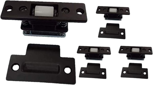 Silent Brass Roller Catch in Oil Rubbed Bronze - 4 Pack for Effortless Closure