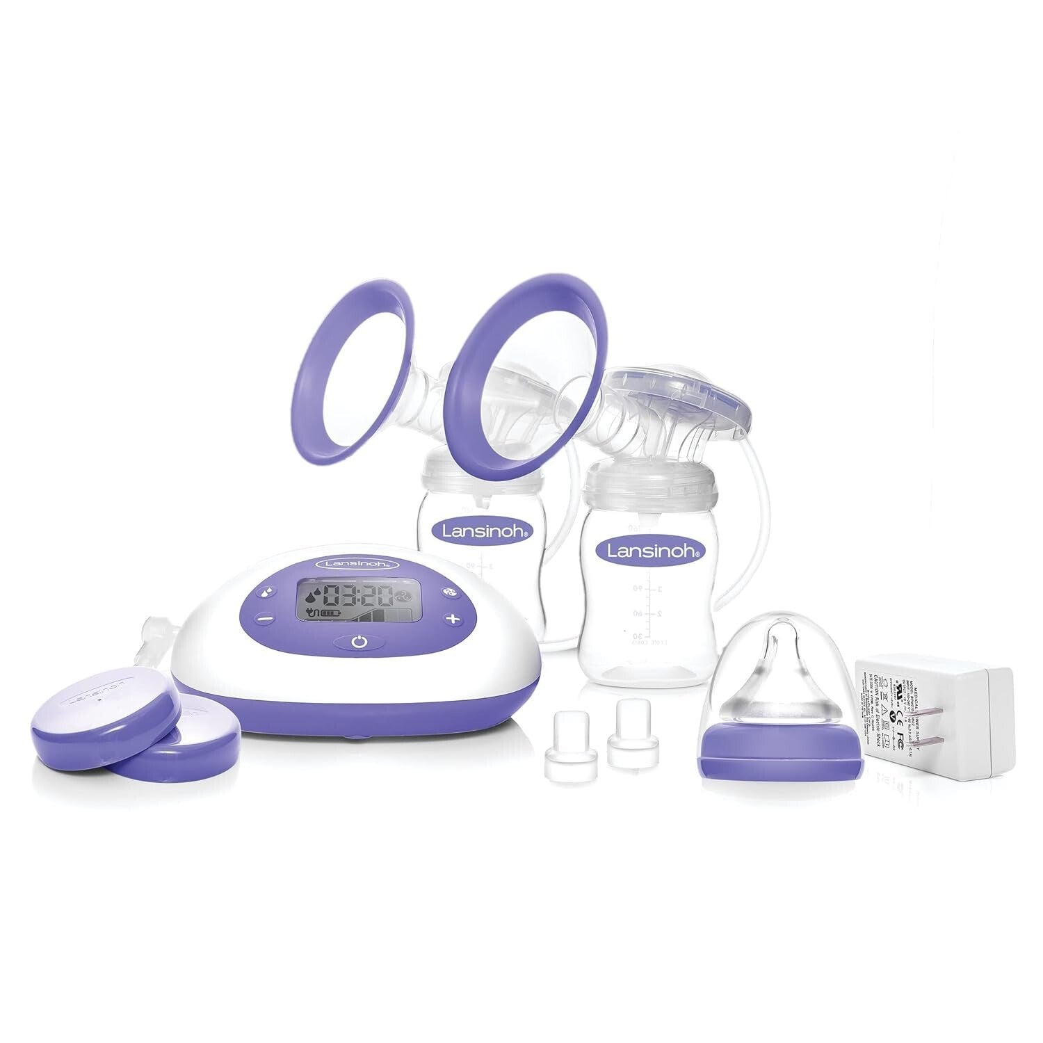 Efficient Double Electric Breast Pump with Hospital Strength Suction & Tote Bag