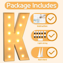 Load image into Gallery viewer, 4FT Light Up Letter K - Elegant Marquee Decor for Parties and Celebrations