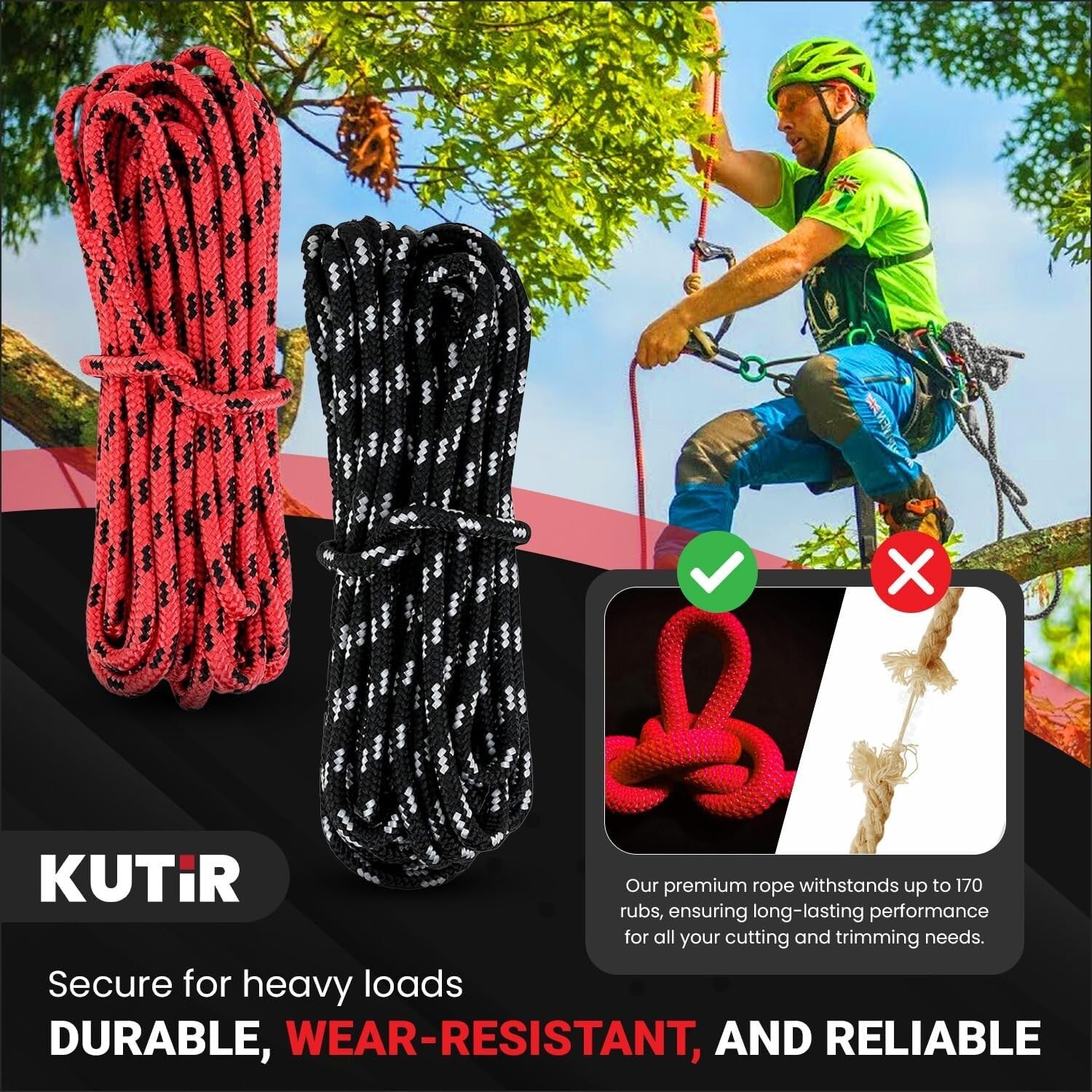 Efficient High Limb Cutting Kit - Complete Manual Rope Chainsaw with Accessories