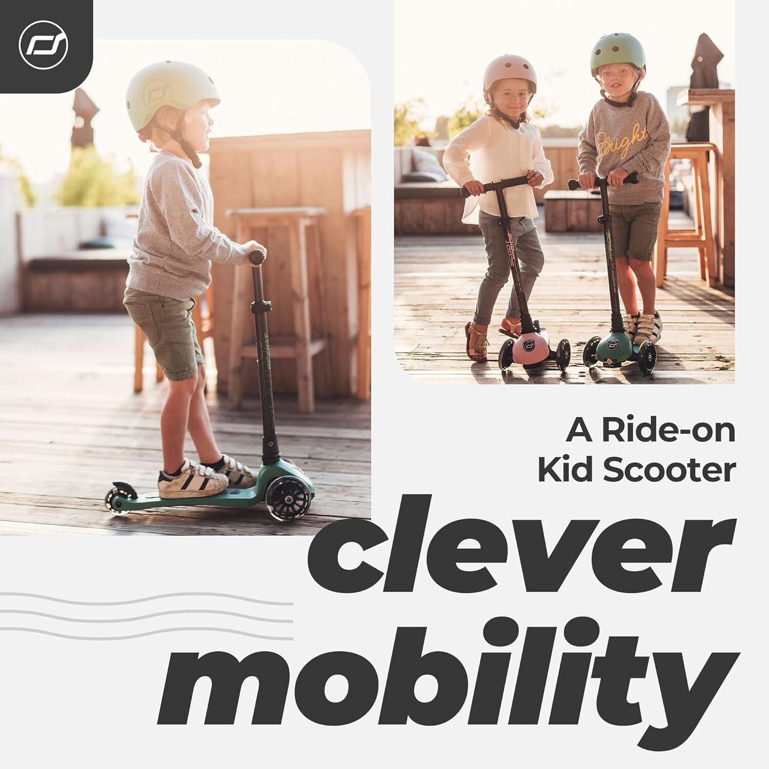 Adjustable Toddler Stand-Up Scooter with Rollover Protection and Stability
