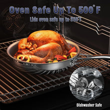 Load image into Gallery viewer, Heavy Duty 12-Inch Multi-Ply Clad Wok Pan with Glass Lid for Everyday Cooking