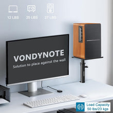Load image into Gallery viewer, Compact Metal Speaker Stands with Adjustable Height - Studio Monitor Set of 2
