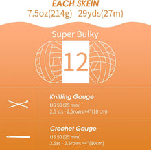 Load image into Gallery viewer, Chunky Knit Yarn Set - 12 Pack Orange Gradient for Cozy Hand Knitting Projects
