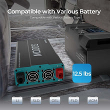 Load image into Gallery viewer, Portable 12V DC to 120V AC Power Inverter with Built-in USB and Multiple Outlets