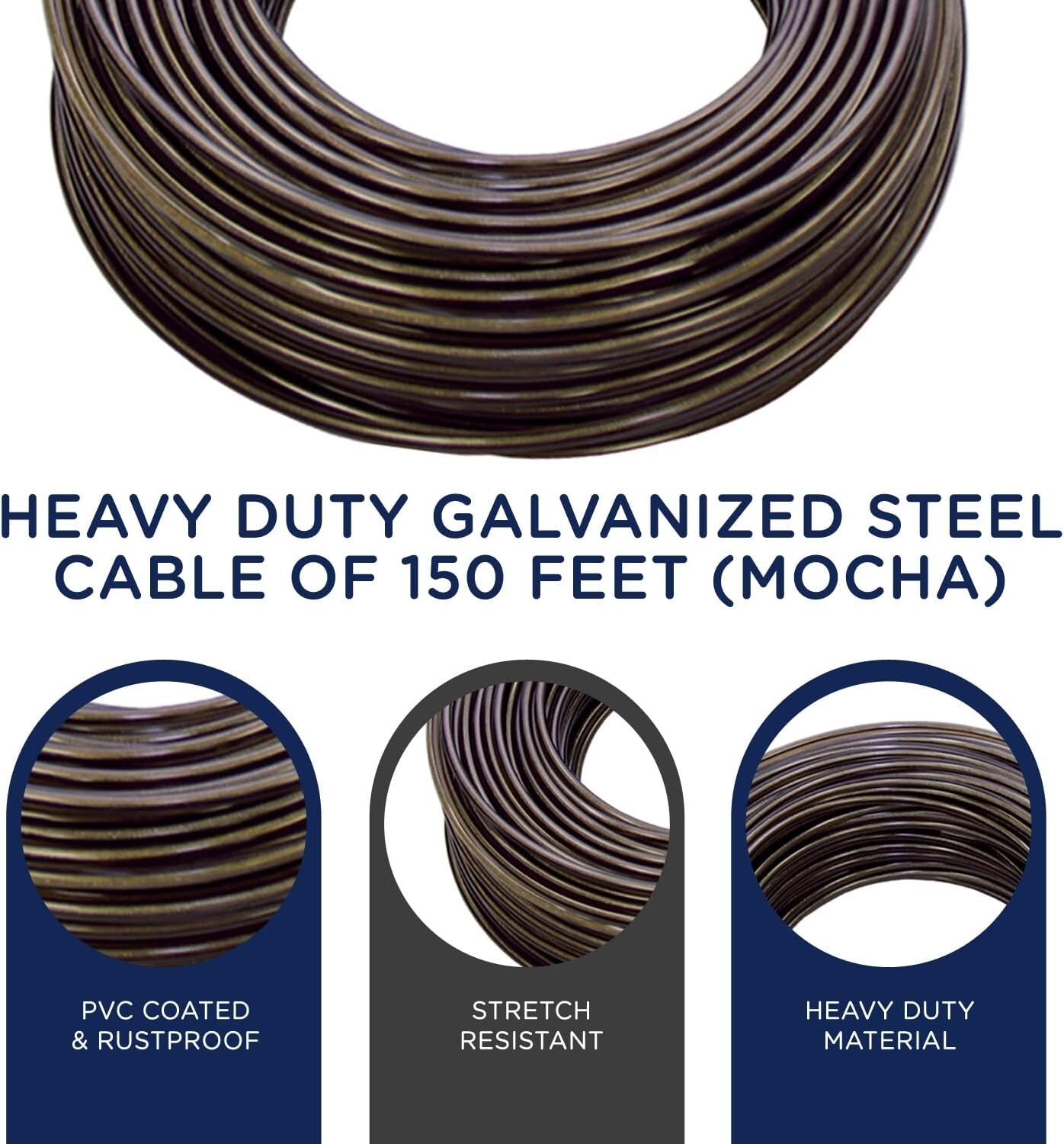 Effortless Installation 150ft Clothesline Kit with Pulleys & Winch for Outdoors