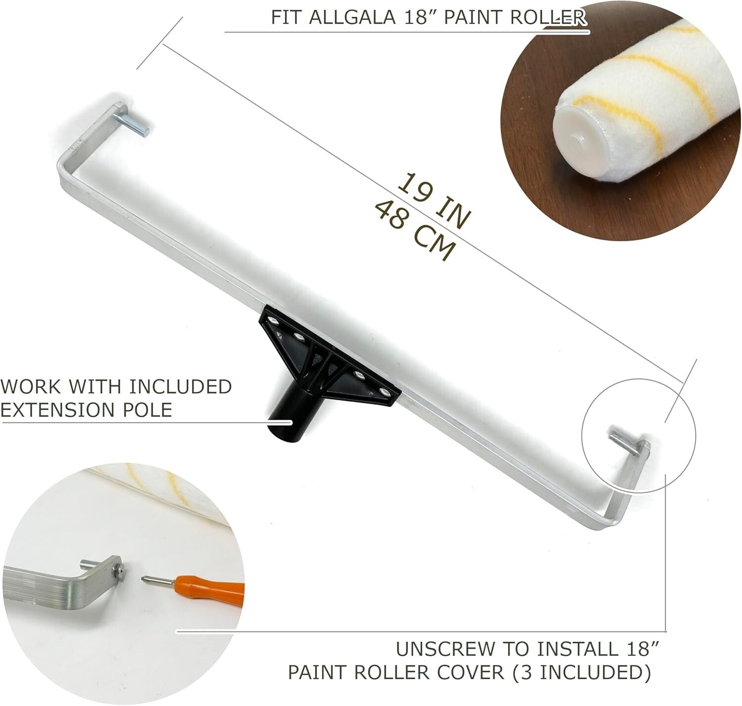 Durable 10-Piece 18 Inch Roller Kit - Professional Results for Every Project