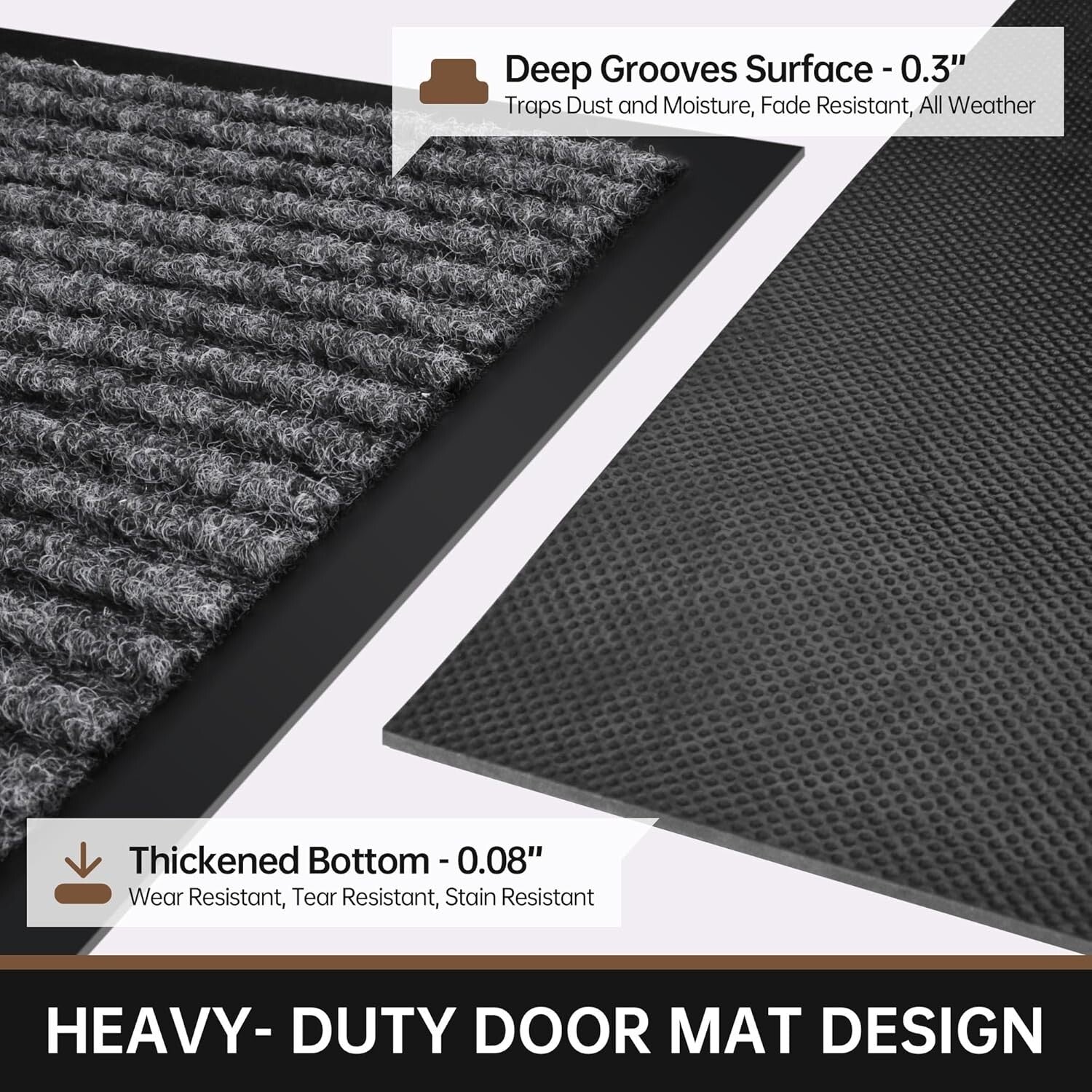 Large 4' x 8' Outdoor Doormat with Non-Slip Grip - Indoor/Outdoor Welcome