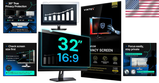 Curved Compatible 32-Inch Monitor Privacy Screen - Eye Protection and Comfort