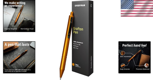Premium Taipan Orange Full Click Pen for Professionals - Refillable Gel Ink