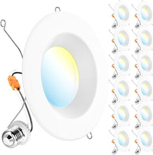 Load image into Gallery viewer, Energy-Efficient 12-Pack Recessed LED Lights with Selectable CCT - Modern Design
