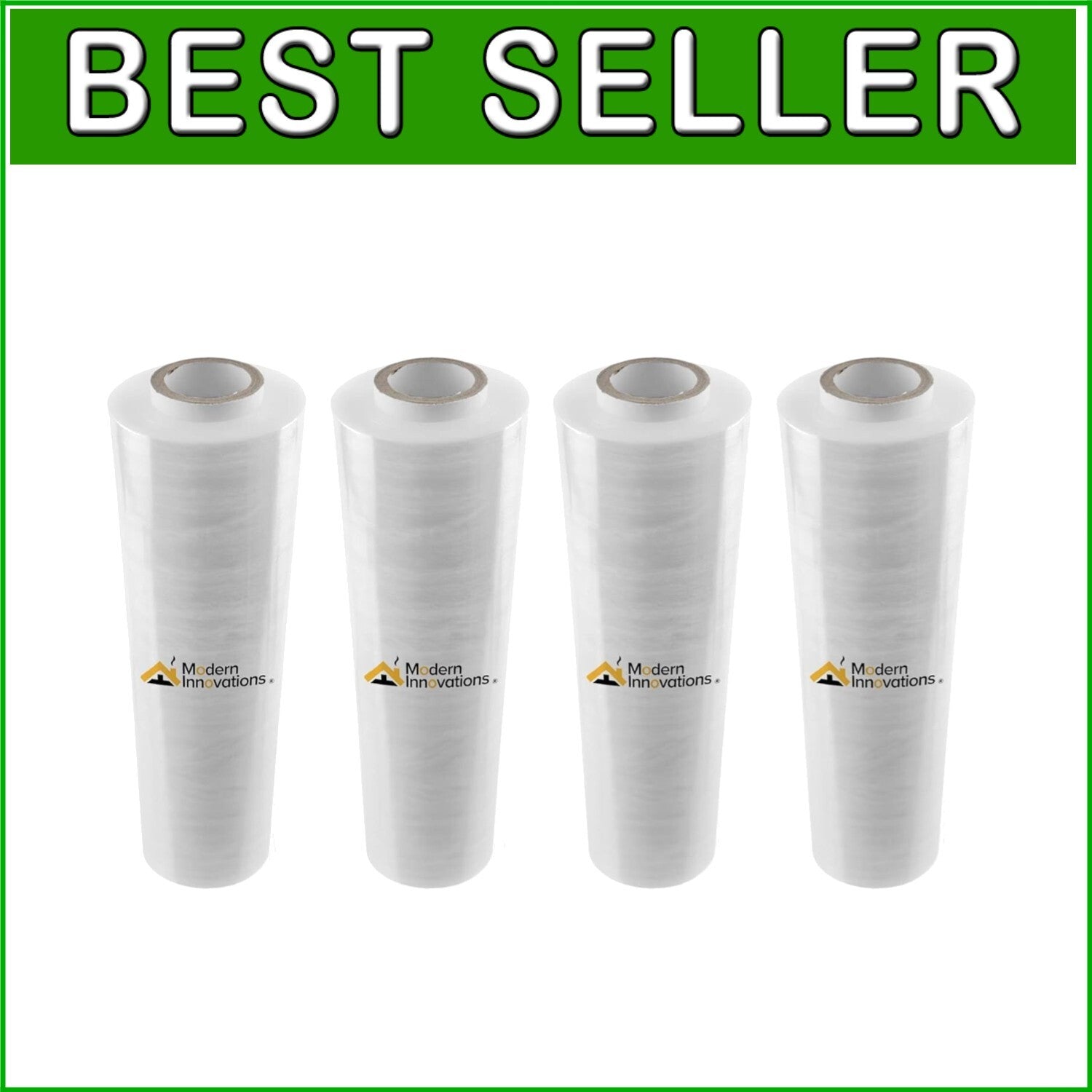 15 Inch Clear Furniture Wrap - 4 Rolls, Perfect for Moving and Securing Goods