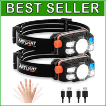 Load image into Gallery viewer, Versatile 2-Pack LED Headlights with Motion Sensor &amp; Stepless Brightness Control