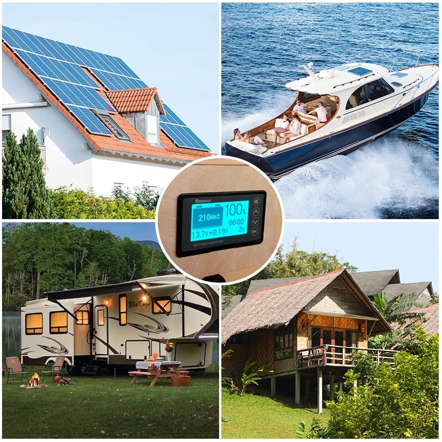 Compact 500A Battery Tester with Multi-Battery Compatibility and LCD Display