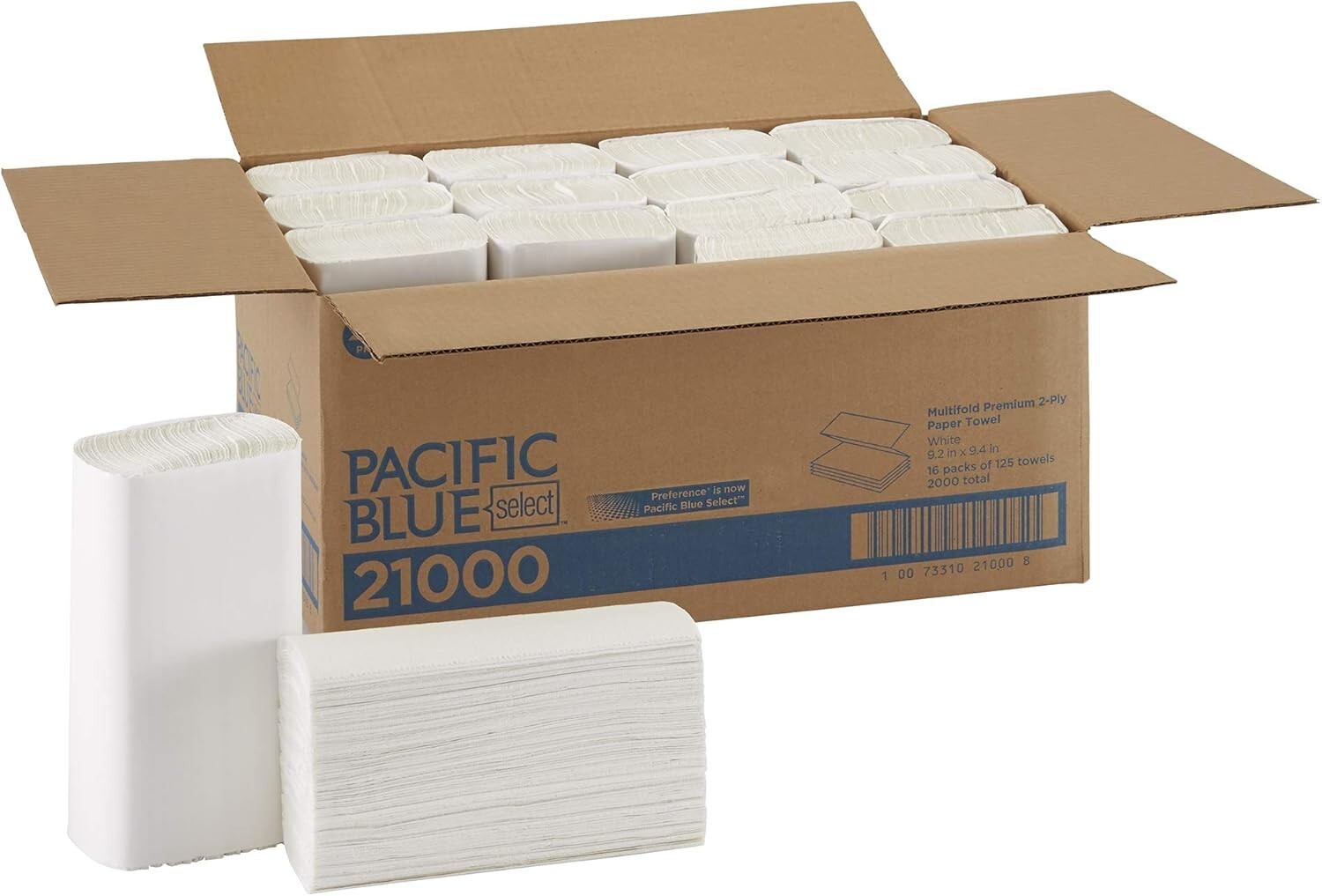 Premium Pacific Blue Select 2-Ply Multifold Paper Towels – 2000 Count Case
