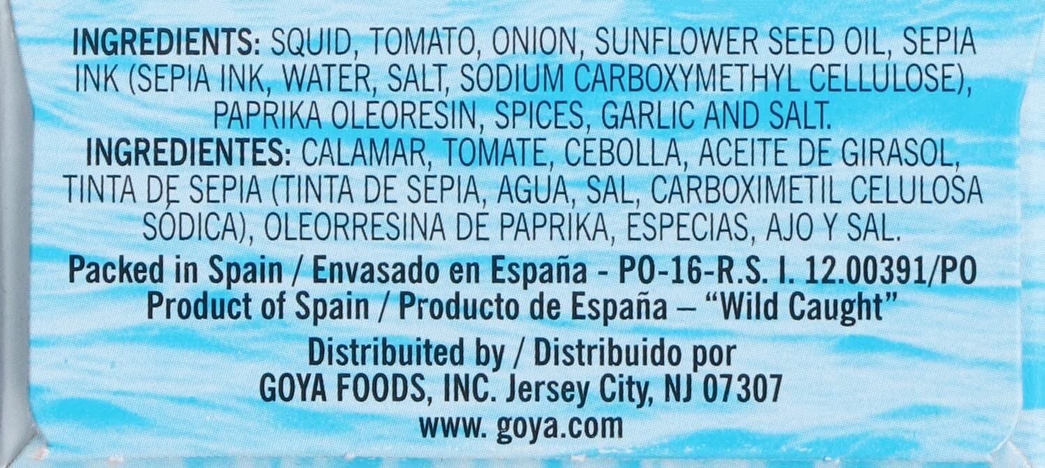 Ready-to-Eat Squid Pieces in Ink, 4oz Pack - Ideal for Quick Gourmet Meals