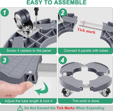 Load image into Gallery viewer, Easy Assemble Rolling Plant Caddy for Large Flower Pots - 15-21 Inch Adjustable