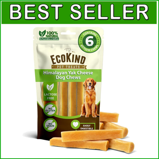 Delicious Odorless Yak Cheese Dog Chews - Perfect for Medium Breeds - 6 Count