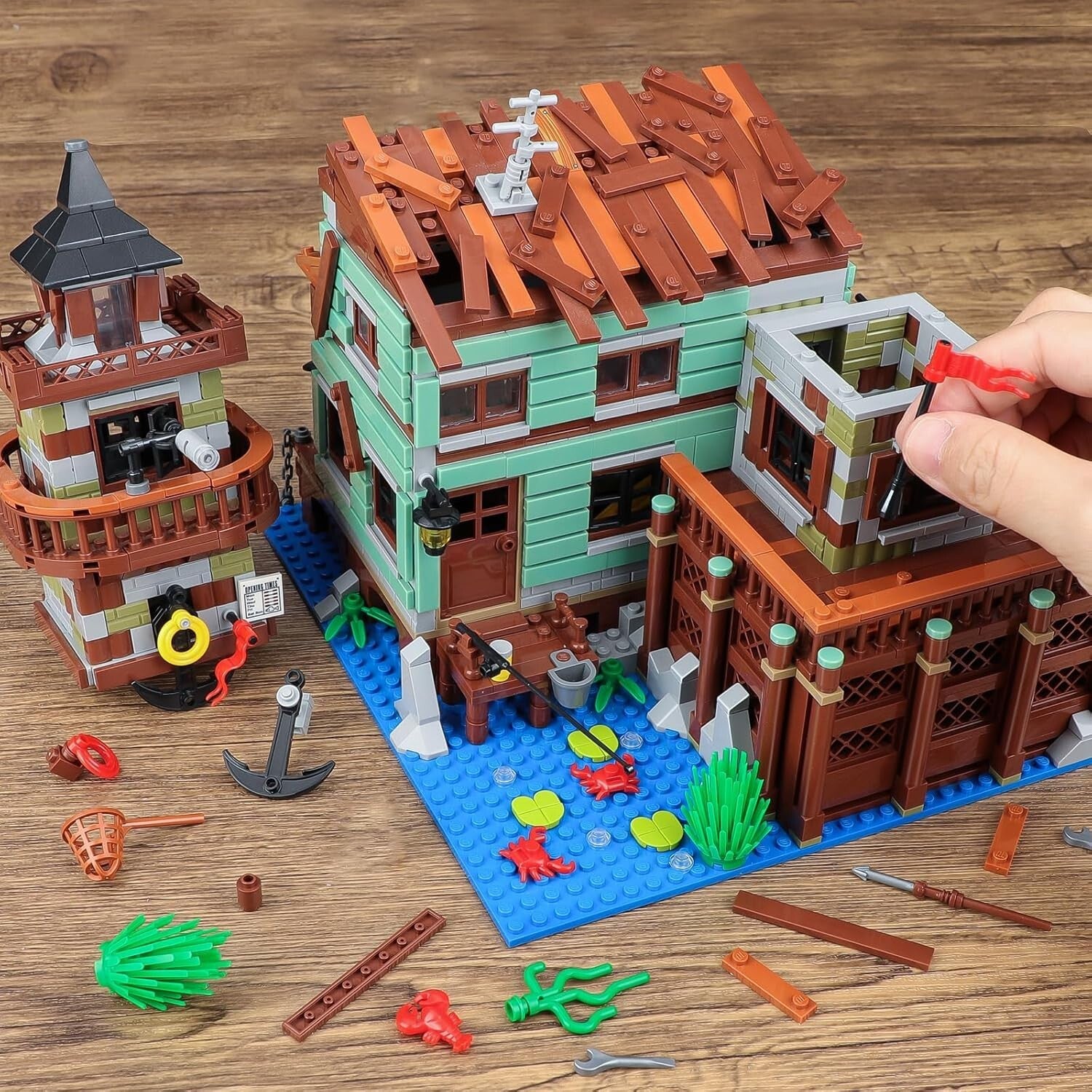 STEM Architecture Building Kit: Fishing Village Store House with 1881 Pieces