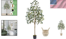 Load image into Gallery viewer, Realistic 5ft Tall Eucalyptus Plant - Perfect Faux Floor Decor for Home &amp; Office