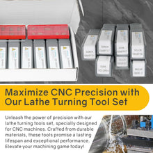 Load image into Gallery viewer, Ultimate 21-Pc Lathe Tool Holder Set with Carbide Inserts for High Precision
