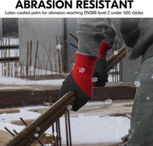 Load image into Gallery viewer, 5 Pairs Double Lined Winter Work Gloves with Durable Grip for Cold Conditions