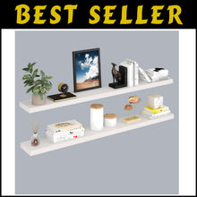 Load image into Gallery viewer, Versatile 60" Wall-Mounted Floating Shelves Set of 2 - Invisible Support Design