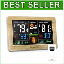 Load image into Gallery viewer, Sophisticated Weather Station: Wireless Thermometer with Atomic Clock &amp; Forecast