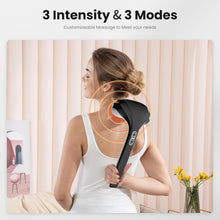 Load image into Gallery viewer, Portable Percussion Massager with 3 Heat-Enabled Dual Heads for Full-Body Relief