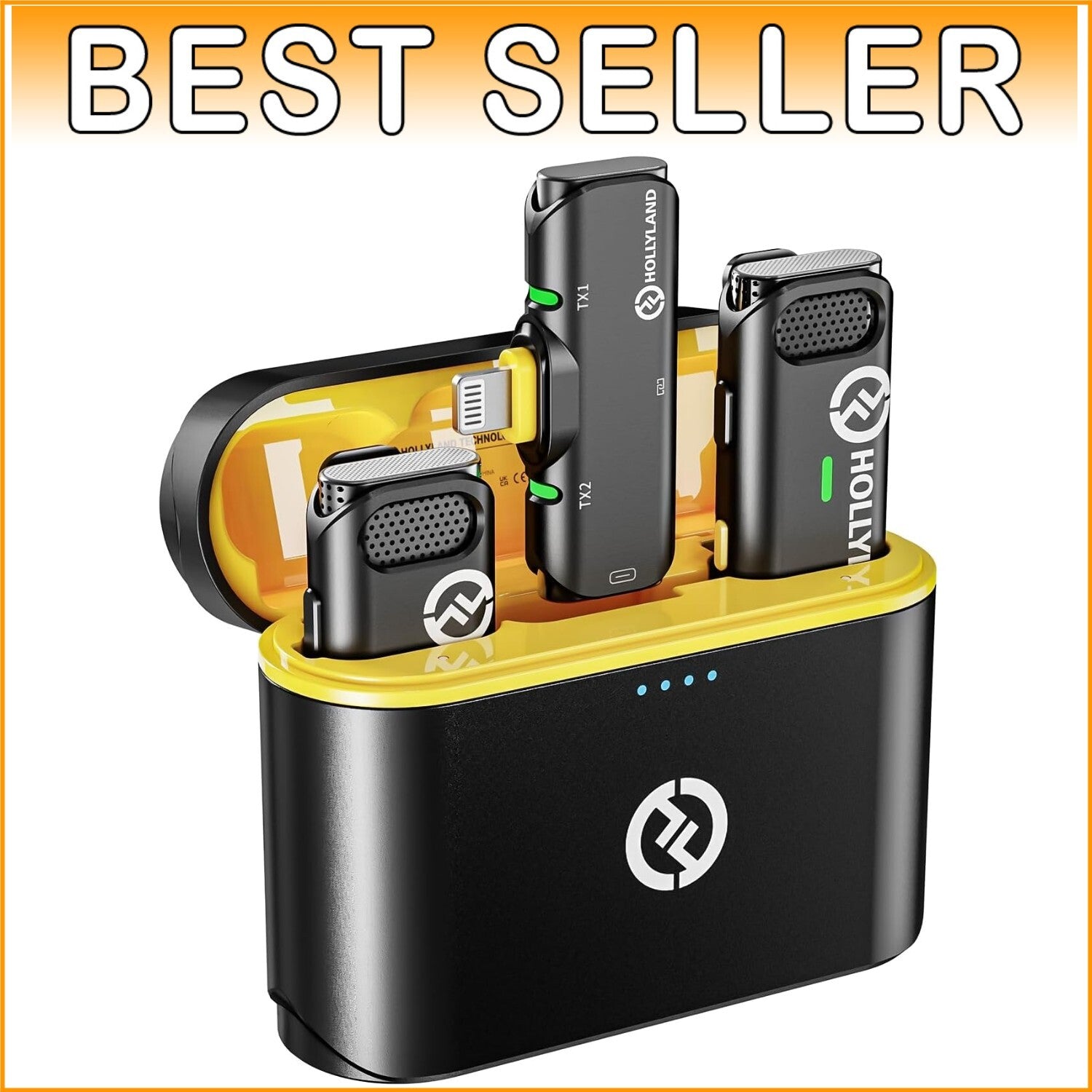 Active Noise Cancelling Lavalier Mic - 32H Battery, Ideal for iPhone/iPad Users