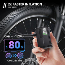 Load image into Gallery viewer, Compact 120 PSI Electric Bicycle Pump - Lightweight, Fast Inflation for E-Bikes