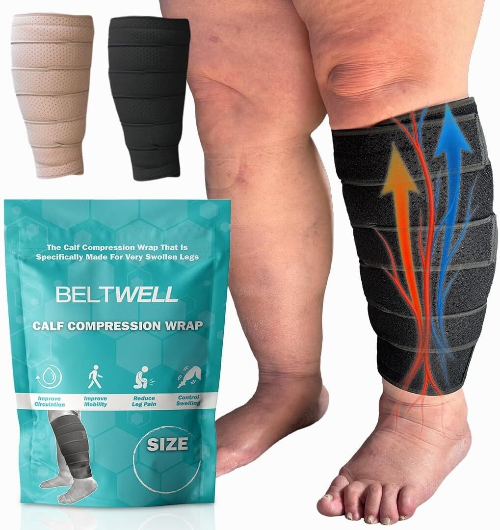 Comfortable and Durable Calf Compression Wrap for Daily Use & Fast Recovery