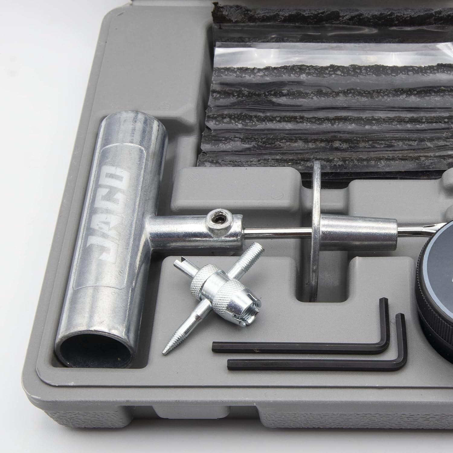 50-Piece JACO Tire Repair Kit with Hard Case – Essential Roadside Emergency Tool