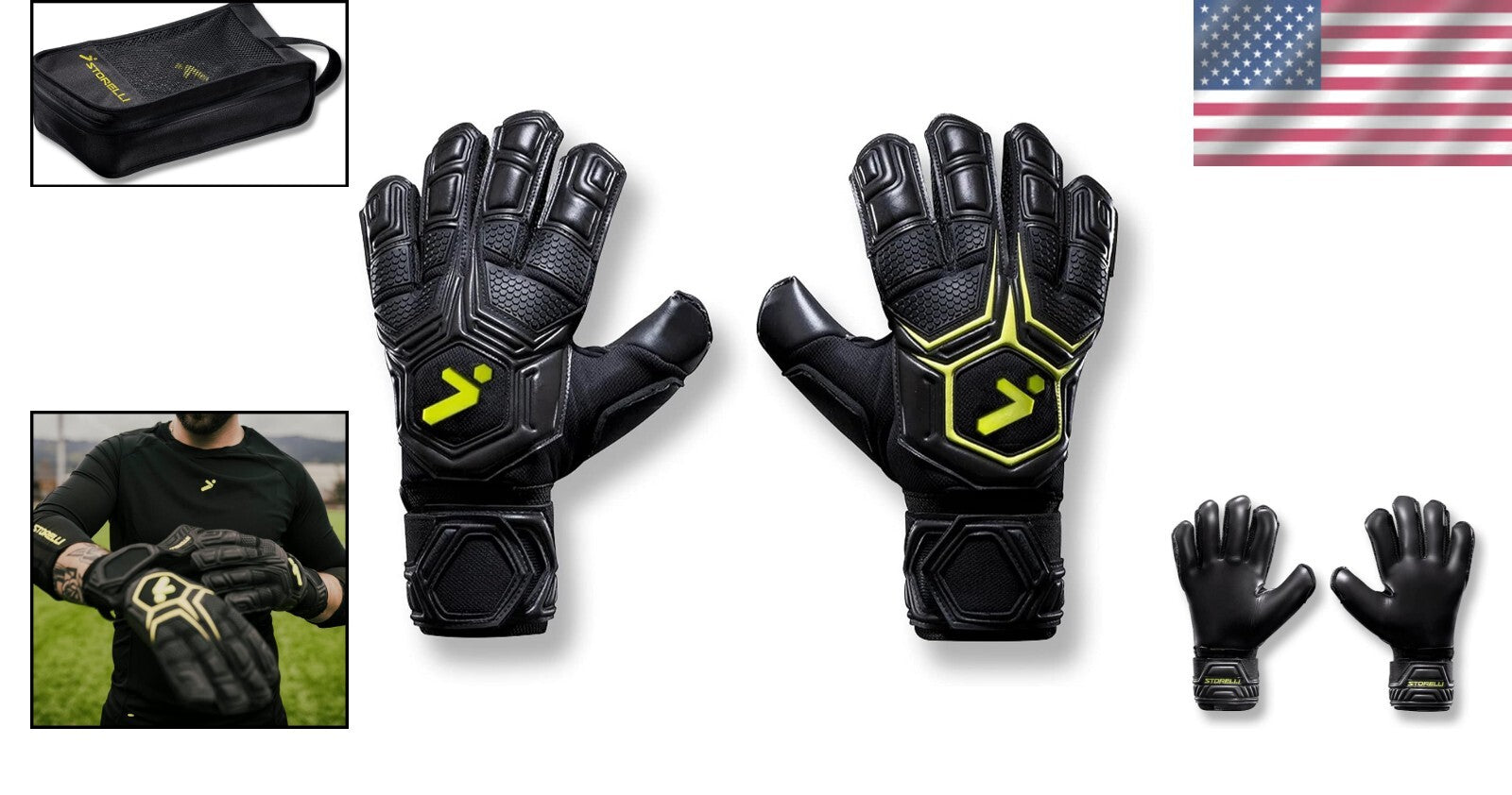 Flexible Professional Goalie Gloves with Superior Grip for Soccer Protection