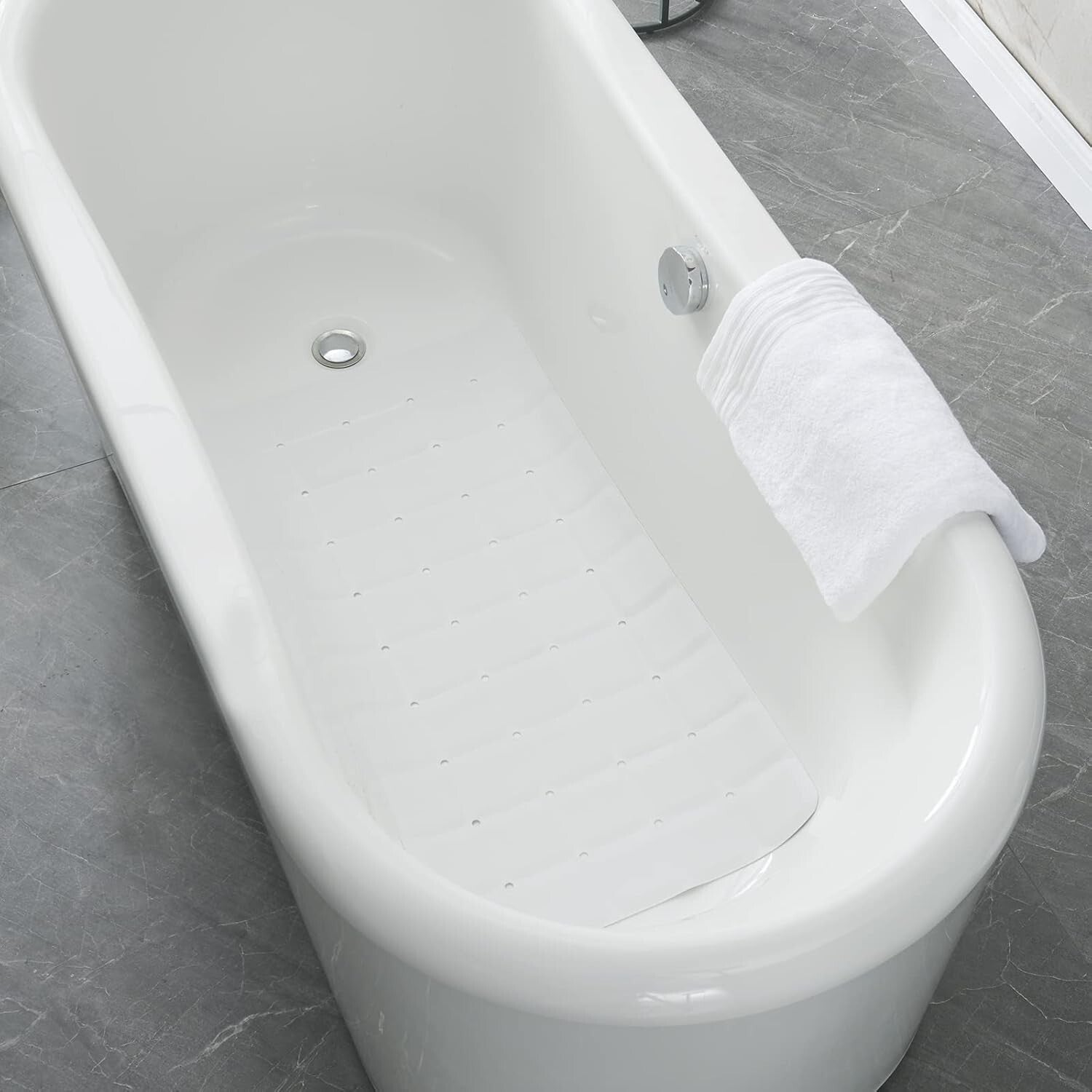 Foldable Non-Slip Bathtub Mat - 35.8x17.7 for Textured and Refinished Tubs