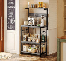 Load image into Gallery viewer, Innovative 4-Tier Kitchen Storage with Power Outlet &amp; Removable Shelf System