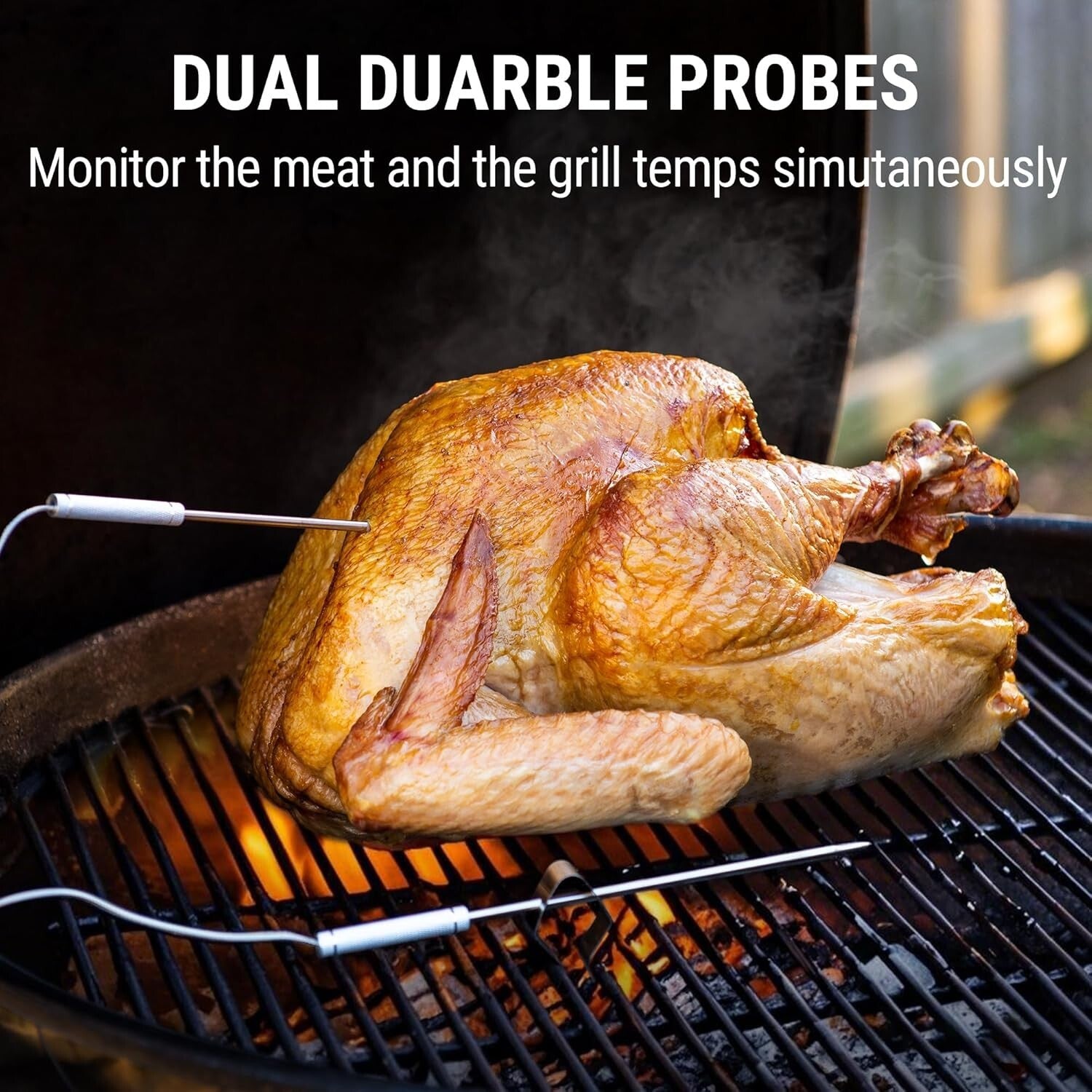 Digital Bluetooth Meat Thermometer with Dual Probes - 500FT Wireless Range
