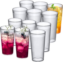 Load image into Gallery viewer, Cafely Shatter-Proof Tumblers Set - 12 Clear, Dishwasher-Safe Drinking Cups