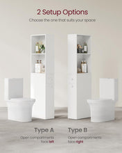 Load image into Gallery viewer, Slim White Bathroom Cabinet with Stable Construction - Perfect for Small Spaces