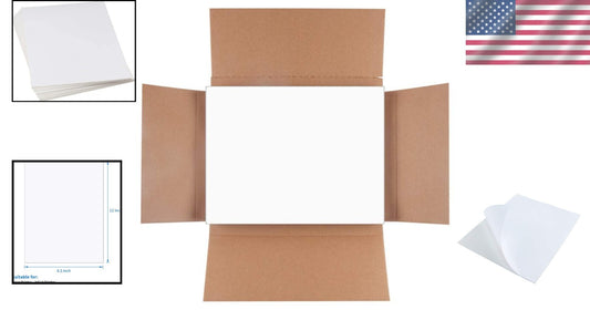 Full-Sheet White Adhesive Labels - 500 Sheets 8-1/2" x 11" for Laser & Inkjet