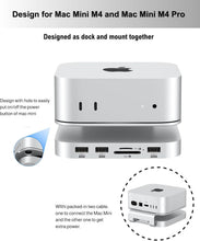 Load image into Gallery viewer, Premium Aluminum Dock for Mac Mini M4 - 8TB SSD Enclosure &amp; USB 3.1 Connectivity