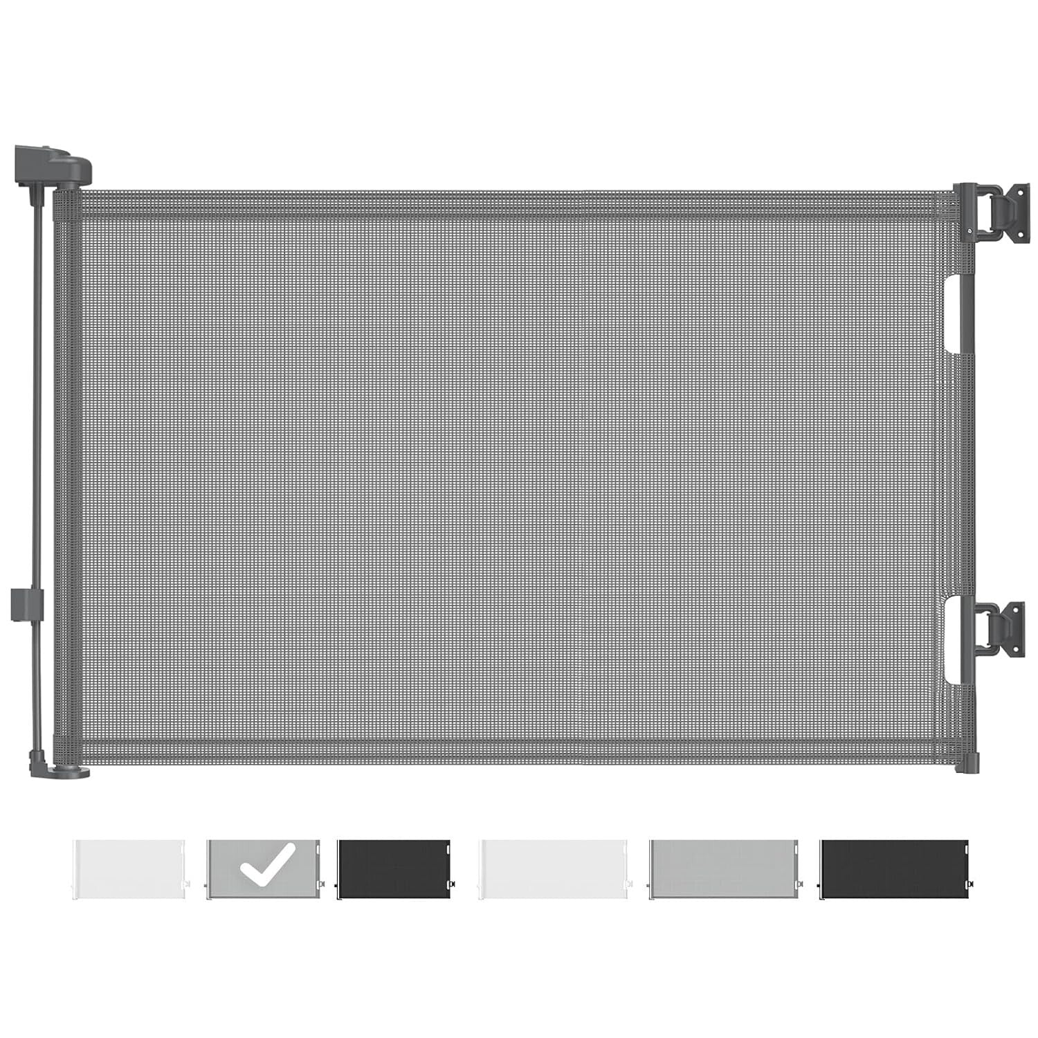 Space-Saving Retractable Mesh Gate - Ideal for Kids and Pets Indoors/Outdoors