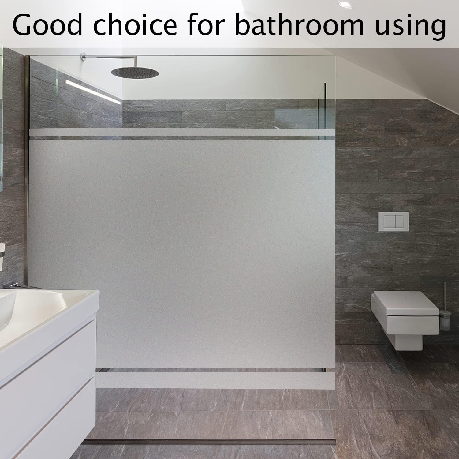 UV Blocking Frosted Window Film - Static Cling, 45.2" x 19.6" for Home/Office