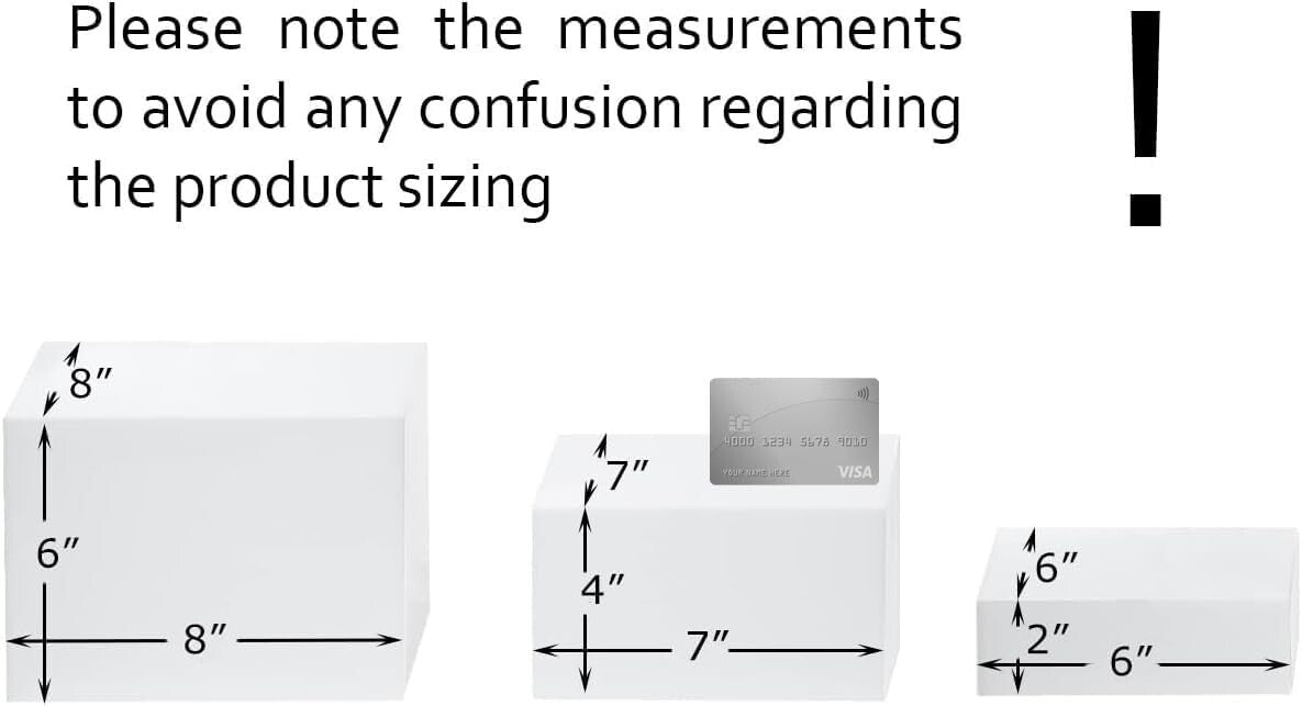 Elegant Crystal Clear Acrylic Cube Risers - Perfect for Home or Office Display
