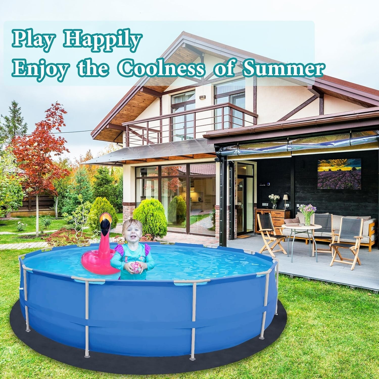 Durable 18FT Round Pool Liner Pad - Extend Your Pool's Lifespan Effortlessly